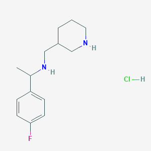 molecular formula C14H22ClFN2 B1500542 [1-(4-Fluoro-phenyl)-ethyl]-piperidin-3-ylmethyl-amine hydrochloride CAS No. 1185310-07-9