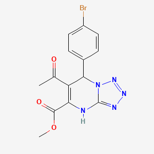 Methyl 6-acetyl-7-(4-bromophenyl)-4,7-dihydrotetrazolo[1,5-a]pyrimidine-5-carboxylate