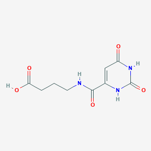 molecular formula C9H11N3O5 B15005444 4-{[(2,6-Dioxo-1,2,3,6-tetrahydropyrimidin-4-yl)carbonyl]amino}butanoic acid 