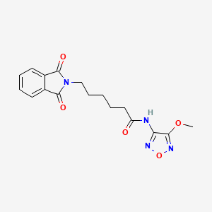 molecular formula C17H18N4O5 B15005460 6-(1,3-dioxo-1,3-dihydro-2H-isoindol-2-yl)-N-(4-methoxy-1,2,5-oxadiazol-3-yl)hexanamide 