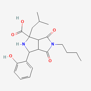 5-Butyl-3-(2-hydroxyphenyl)-1-(2-methylpropyl)-4,6-dioxooctahydropyrrolo[3,4-c]pyrrole-1-carboxylic acid