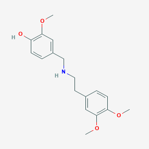 molecular formula C18H23NO4 B15005469 4-({[2-(3,4-Dimethoxyphenyl)ethyl]amino}methyl)-2-methoxyphenol 