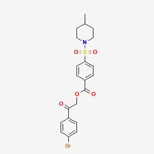 2-(4-Bromophenyl)-2-oxoethyl 4-[(4-methylpiperidin-1-yl)sulfonyl]benzoate