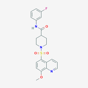 N-(3-fluorophenyl)-1-[(8-methoxyquinolin-5-yl)sulfonyl]piperidine-4-carboxamide