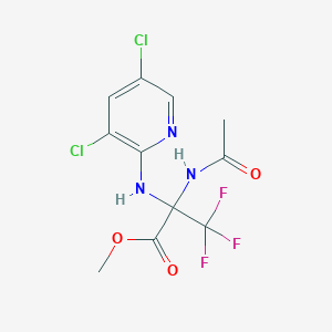 molecular formula C11H10Cl2F3N3O3 B15005505 2-Acetylamino-2-(3,5-dichloro-pyridin-2-ylamino)-3,3,3-trifluoro-propionic acid methyl ester 