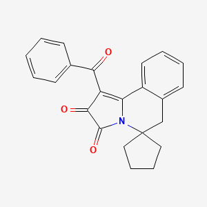 1'-(phenylcarbonyl)-3'H-spiro[cyclopentane-1,5'-pyrrolo[2,1-a]isoquinoline]-2',3'(6'H)-dione