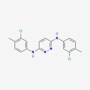 molecular formula C18H16Cl2N4 B15005532 N,N'-bis(3-chloro-4-methylphenyl)pyridazine-3,6-diamine 