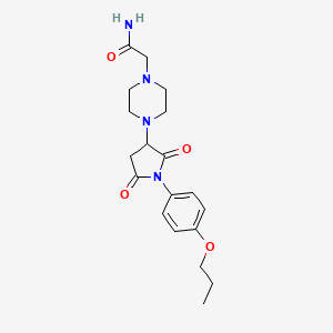 2-{4-[2,5-Dioxo-1-(4-propoxyphenyl)pyrrolidin-3-yl]piperazin-1-yl}acetamide