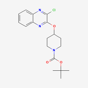 molecular formula C18H22ClN3O3 B1500555 4-(3-Chloro-quinoxalin-2-yloxy)-piperidine-1-carboxylic acid tert-butyl ester CAS No. 939986-42-2