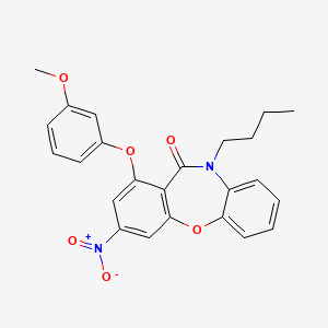 molecular formula C24H22N2O6 B15005554 10-butyl-1-(3-methoxyphenoxy)-3-nitrodibenzo[b,f][1,4]oxazepin-11(10H)-one 