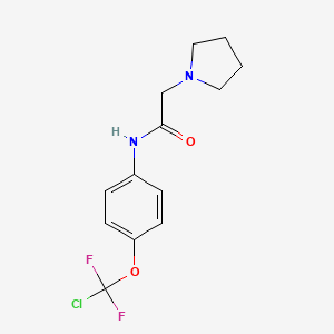 molecular formula C13H15ClF2N2O2 B15005557 Acetamide, N-[4-(chlorodifluoromethoxy)phenyl]-2-pyrrolidin-1-yl- 