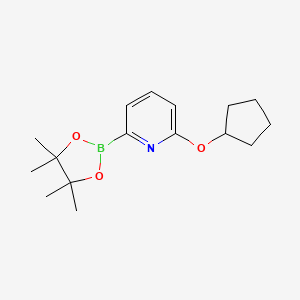 molecular formula C16H24BNO3 B1500556 2-(Cyclopentyloxy)-6-(4,4,5,5-tetramethyl-1,3,2-dioxaborolan-2-yl)pyridine CAS No. 1193245-09-8