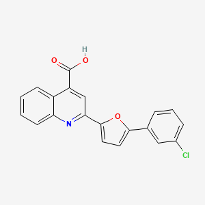 molecular formula C20H12ClNO3 B15005570 2-[5-(3-Chlorophenyl)furan-2-yl]quinoline-4-carboxylic acid 