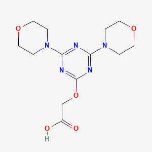 {[4,6-Di(morpholin-4-yl)-1,3,5-triazin-2-yl]oxy}acetic acid