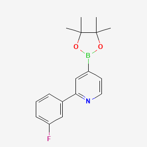 molecular formula C17H19BFNO2 B1500558 2-(3-Fluorophenyl)-4-(4,4,5,5-tetramethyl-1,3,2-dioxaborolan-2-yl)pyridine CAS No. 736990-42-4