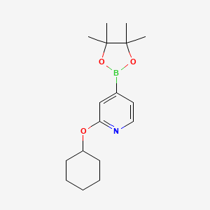 2-(Cyclohexyloxy)-4-(4,4,5,5-tetramethyl-1,3,2-dioxaborolan-2-yl)pyridine