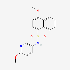 molecular formula C17H16N2O4S B15005597 4-methoxy-N-(6-methoxypyridin-3-yl)naphthalene-1-sulfonamide 