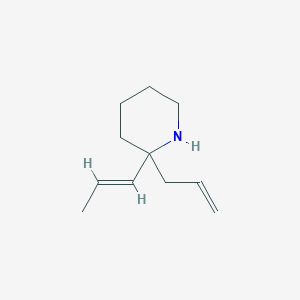 2-[(1E)-prop-1-en-1-yl]-2-(prop-2-en-1-yl)piperidine