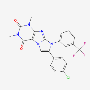 7-(4-chlorophenyl)-1,3-dimethyl-8-[3-(trifluoromethyl)phenyl]-1H-imidazo[2,1-f]purine-2,4(3H,8H)-dione