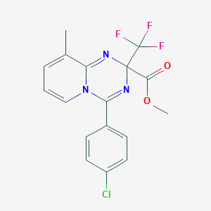 molecular formula C17H13ClF3N3O2 B15005617 methyl 4-(4-chlorophenyl)-9-methyl-2-(trifluoromethyl)-2H-pyrido[1,2-a][1,3,5]triazine-2-carboxylate 