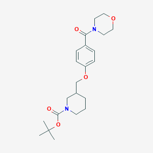 molecular formula C22H32N2O5 B1500562 3-[4-(Morpholine-4-carbonyl)-phenoxymethyl]-piperidine-1-carboxylic acid tert-butyl ester CAS No. 1146080-07-0