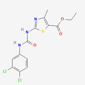 molecular formula C14H13Cl2N3O3S B15005624 Ethyl 2-{[(3,4-dichlorophenyl)carbamoyl]amino}-4-methyl-1,3-thiazole-5-carboxylate 