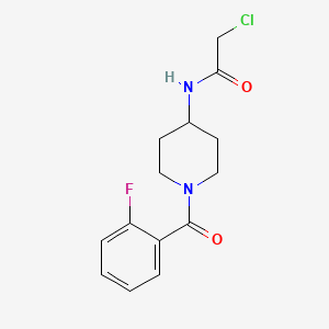 molecular formula C14H16ClFN2O2 B1500563 2-Chloro-N-[1-(2-fluoro-benzoyl)-piperidin-4-yl]-acetamide CAS No. 1146080-29-6