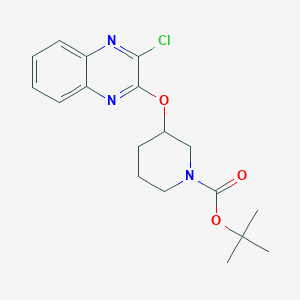 molecular formula C18H22ClN3O3 B1500564 3-(3-Chloro-quinoxalin-2-yloxy)-piperidine-1-carboxylic acid tert-butyl ester CAS No. 939986-62-6