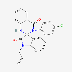 3'-(4-chlorophenyl)-1-(prop-2-en-1-yl)-1'H-spiro[indole-3,2'-quinazoline]-2,4'(1H,3'H)-dione