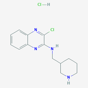 molecular formula C14H18Cl2N4 B1500565 (3-Chloro-quinoxalin-2-yl)-piperidin-3-ylmethyl-amine hydrochloride CAS No. 1185311-67-4