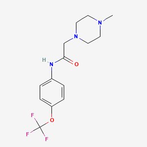 molecular formula C14H18F3N3O2 B15005658 2-(4-methylpiperazin-1-yl)-N-[4-(trifluoromethoxy)phenyl]acetamide 