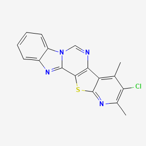 3-Chloro-2,4-dimethyl-12-thia-1,5,6a,11-tetraaza-indeno[2,1-a]fluorene