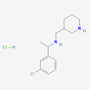 molecular formula C14H22Cl2N2 B1500567 [1-(3-Chloro-phenyl)-ethyl]-piperidin-3-ylmethyl-amine hydrochloride CAS No. 1185312-85-9