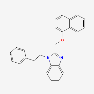 molecular formula C26H22N2O B15005675 2-[(naphthalen-1-yloxy)methyl]-1-(2-phenylethyl)-1H-benzimidazole 