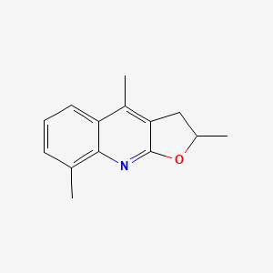 molecular formula C14H15NO B15005695 2,4,8-Trimethyl-2,3-dihydrofuro[2,3-b]quinoline 