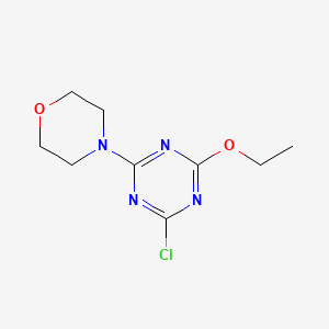 molecular formula C9H13ClN4O2 B15005697 2-Chloro-4-ethoxy-6-(morpholin-4-yl)-1,3,5-triazine 