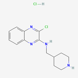 (3-Chloro-quinoxalin-2-yl)-piperidin-4-ylmethyl-amine hydrochloride