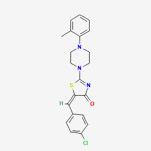 molecular formula C21H20ClN3OS B15005710 (5E)-5-(4-chlorobenzylidene)-2-[4-(2-methylphenyl)piperazin-1-yl]-1,3-thiazol-4(5H)-one 