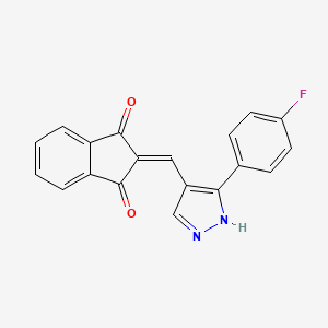 2-[3-(4-Fluoro-phenyl)-1H-pyrazol-4-ylmethylene]-indan-1,3-dione