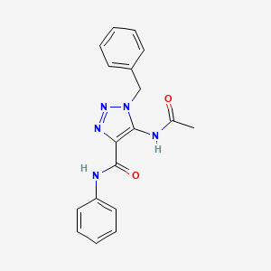 molecular formula C18H17N5O2 B15005743 5-(acetylamino)-1-benzyl-N-phenyl-1H-1,2,3-triazole-4-carboxamide 