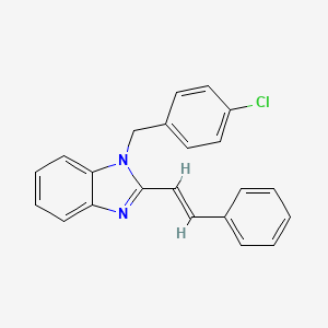 molecular formula C22H17ClN2 B15005752 1-(4-chlorobenzyl)-2-[(E)-2-phenylethenyl]-1H-benzimidazole CAS No. 1053059-01-0