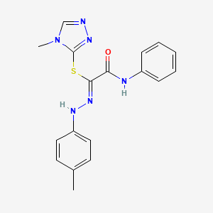 4-methyl-4H-1,2,4-triazol-3-yl (1Z)-N-(4-methylphenyl)-2-oxo-2-(phenylamino)ethanehydrazonothioate