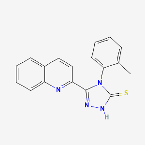 molecular formula C18H14N4S B15005770 4-(2-methylphenyl)-3-quinolin-2-yl-1H-1,2,4-triazole-5-thione CAS No. 448189-01-3