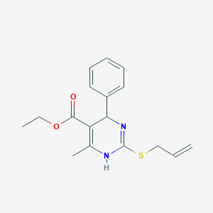 molecular formula C17H20N2O2S B15005787 Ethyl 2-(allylsulfanyl)-6-methyl-4-phenyl-1,4-dihydro-5-pyrimidinecarboxylate 