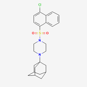 molecular formula C24H29ClN2O2S B15005792 1-(Adamantan-1-YL)-4-[(4-chloronaphthalen-1-YL)sulfonyl]piperazine 