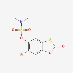 molecular formula C9H8BrNO5S2 B15005812 6-Bromo-2-oxo-1,3-benzoxathiol-5-yl dimethylsulfamate 