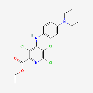 molecular formula C18H20Cl3N3O2 B15005834 Ethyl 3,5,6-trichloro-4-{[4-(diethylamino)phenyl]amino}pyridine-2-carboxylate 