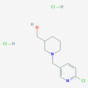 molecular formula C12H19Cl3N2O B1500584 [1-(6-Chloro-pyridin-3-ylmethyl)-piperidin-3-yl]-methanol dihydrochloride CAS No. 1185312-32-6