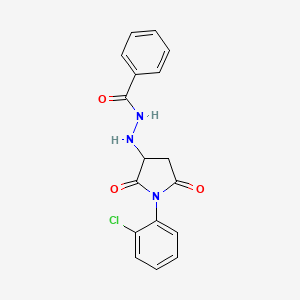 molecular formula C17H14ClN3O3 B15005844 N'-[1-(2-chlorophenyl)-2,5-dioxopyrrolidin-3-yl]benzohydrazide 