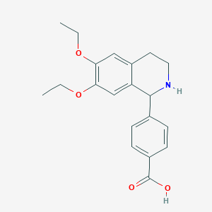 molecular formula C20H23NO4 B15005845 4-(6,7-Diethoxy-1,2,3,4-tetrahydroisoquinolin-1-yl)benzoic acid 